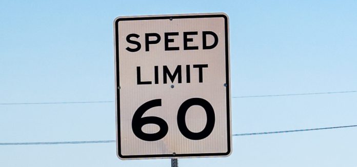 60 miles per hour street sign in California