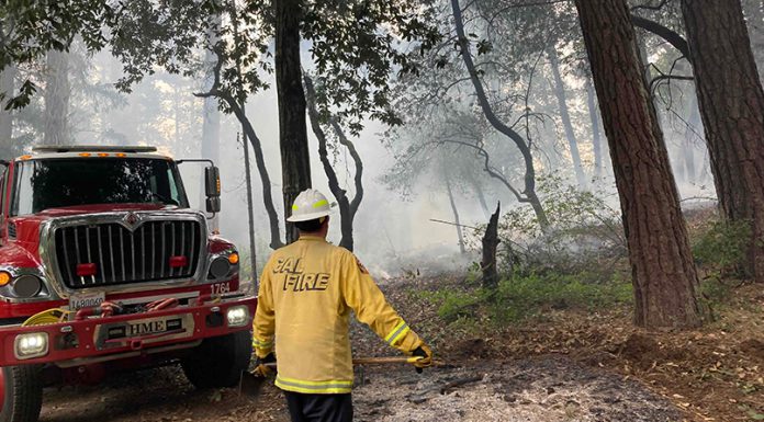 Despite high temps and pile-burning setbacks, fire officials aren’t worrying just yet Cal Fire firefighter looks at pile burn area