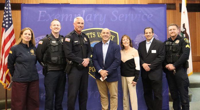 Panetta announces $682K for Scotts Valley police radio upgrade Panetta with Scotts Valley officials