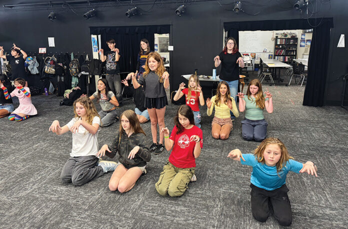SLVMS Schoolhouse Rock students rehearsing Schoolhouse Rock students rehearsing