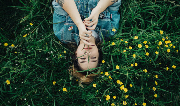 Woman in grass