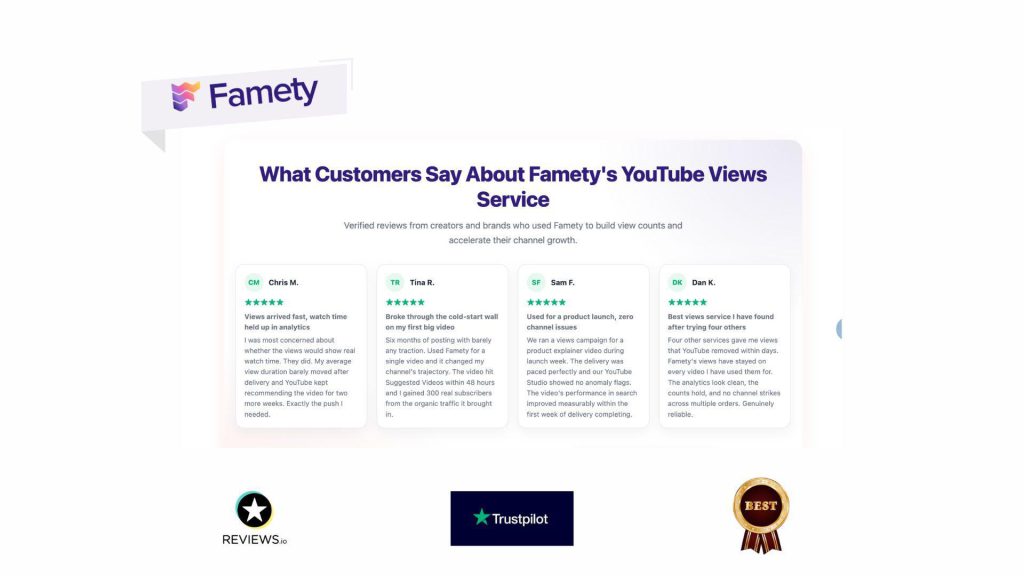 famety youtube views