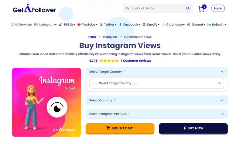 getafollower instagram views
