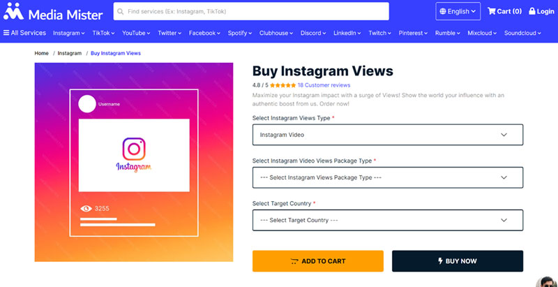 media mister instagram views