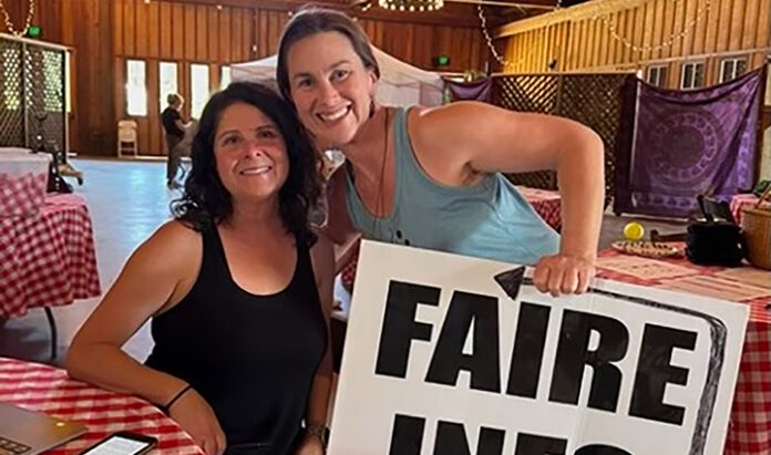 RMF Traci-Lin Buntz (L) and Hallie Greene (R) Redwood Mountain Faire organizers