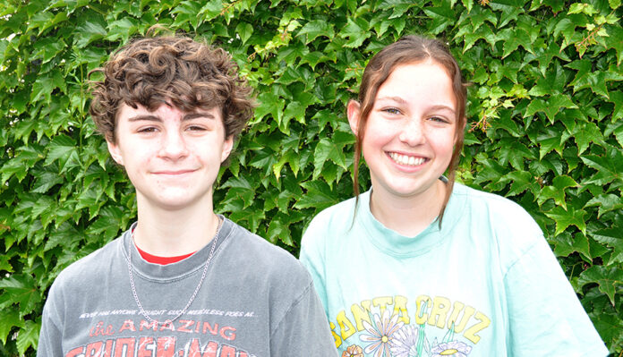 SLVMS students Farley Blackmun and Petra King SLVMS students