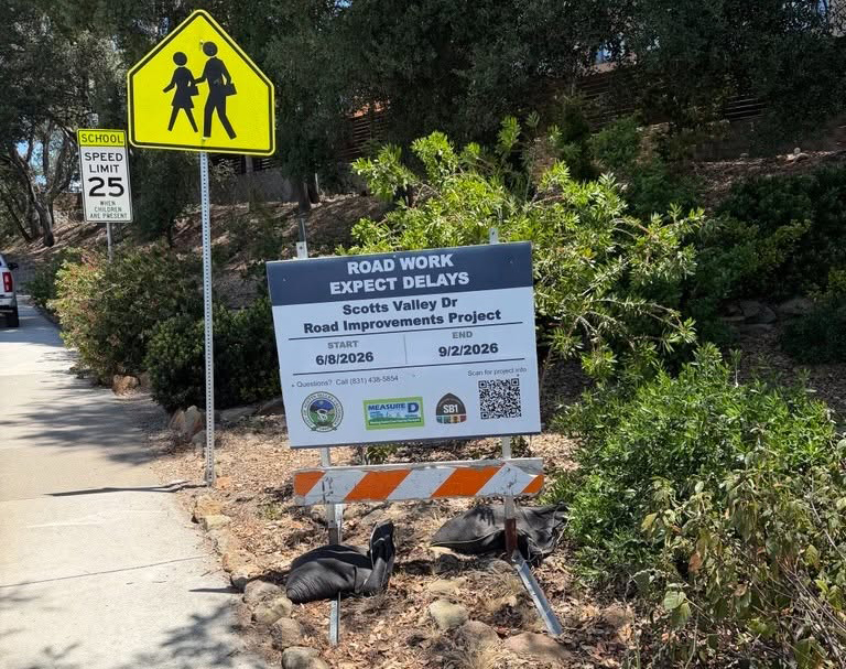 Scotts Valley Drive construction