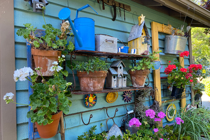 Garden shed decor