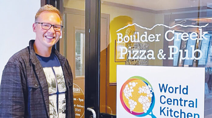 Justin Acton, owner of Boulder Creek Pizza in January 2023 Justin Acton