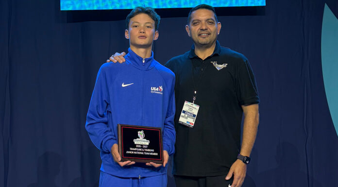 Scotts Valley trampoline star joins Team USA Kyle Schottgen with Vern Vargas