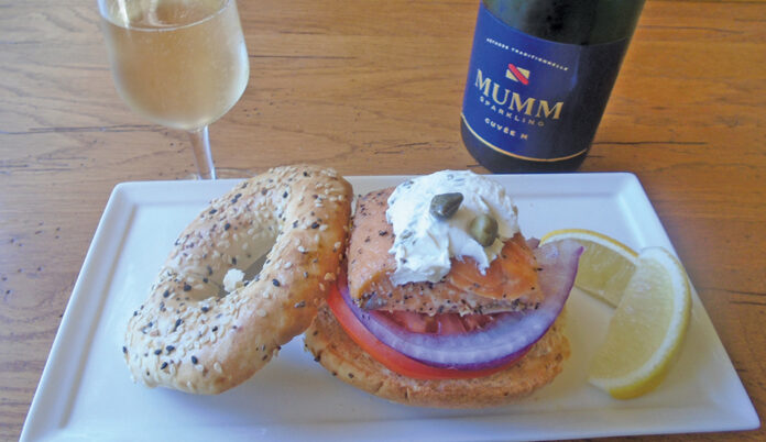 PTAF Bagel with Smoked Salmon Lox Bagel with smoked salmon lox