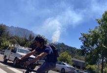 BREAKING: Firefighters battling Scotts Valley vegetation fire, ‘We’re working on containment’ smoke in the background