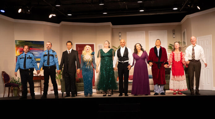 ‘Rumors’ turns dinner party into comic chaos at Park Hall Rumors cast